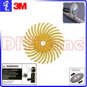 3M 旋風拋光輪 80# 黃色 1〞(25mm) Radial Bristle Disc